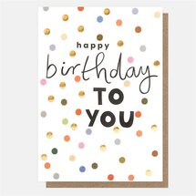 verjaardagskaart caroline gardner - happy birthday to you - stippen