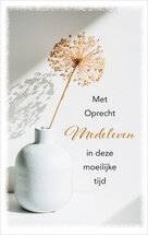 condoleancekaart - met oprechte deelneming in deze moeilijke tijd