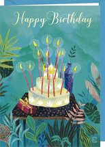verjaardagskaart correspondances - happy birthday - taart