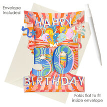 50 jaar - 3D kaart - swing cards - happy birthday