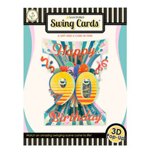 3D kaart - swing cards - 90 - happy birthday