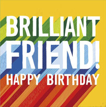 verjaardagskaart woodmansterne - brilliant friend happy birthday