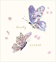 wenskaart woodmansterne - lovely friend - vlinders