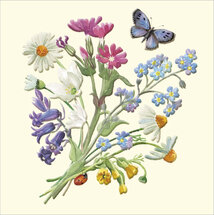 wenskaart woodmansterne emma bridgewater - boeket bloemen