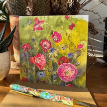wenskaart alex clark - korenbloemen