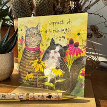 verjaardagskaart alex clark - happiest of birthdays to you - katten