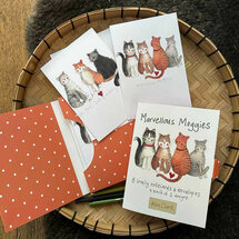 8 wenskaarten Alex Clark - kaartenset met 2 ontwerpen - katten