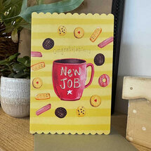 wenskaart nieuwe baan alex clark - congratulations new job - koekjes