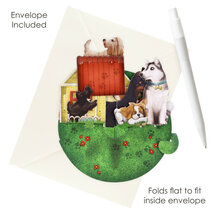 3D kaart - pirouettes cards - honden