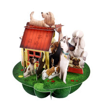3D kaart - pirouettes cards - honden