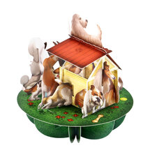3D kaart - pirouettes cards - honden