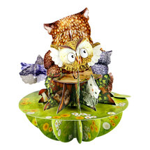 3D kaart - pirouettes cards - uilen
