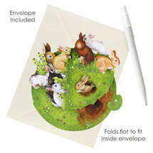 3D kaart - pirouettes cards - konijnen