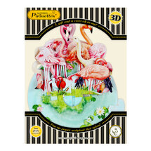 3D kaart - pirouettes cards - flamingo's