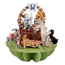 3D kaart - pirouettes cards - kittens