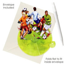 3D kaart - pirouettes cards - voetbal