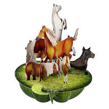 3D kaart - pirouettes cards - paarden