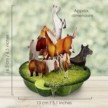 3D kaart - pirouettes cards - paarden