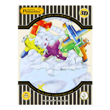 3D kaart - pirouettes cards - vliegtuigen