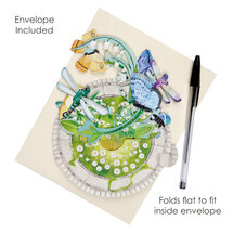 3D kaart - pirouettes cards - vlinder en libelle