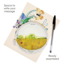 3D kaart - pirouettes cards - vlinder en libelle