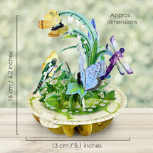 3D kaart - pirouettes cards - vlinder en libelle