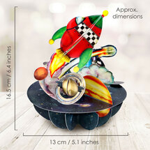 3D kaart - pirouettes cards - in de ruimte