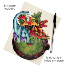 3D kaart - pirouettes cards - dinosaurus
