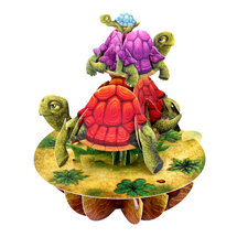 3D kaart - pirouettes cards - schildpad