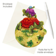 3D kaart - pirouettes cards - schildpad