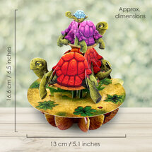 3D kaart - pirouettes cards - schildpad
