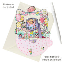 3D kaart - pirouettes cards - baby girl