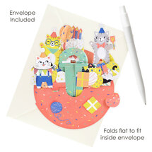 3D kaart - pirouettes cards - verjaardagskatten