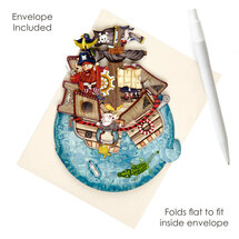 3D kaart - pirouettes cards - piratenschip