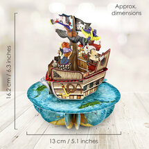 3D kaart - pirouettes cards - piratenschip