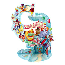 3d wenskaart - pendulum - dieren fanfare - happy birthday