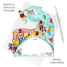 3d wenskaart - pendulum - dieren fanfare - happy birthday
