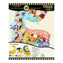3d wenskaart - pendulum - dieren fanfare - happy birthday