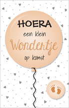 zwangerschapskaart - klein wondertje op komst