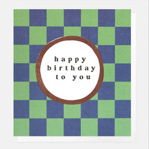 verjaardagskaart caroline gardner - happy birthday to you - groen-blauwe vakken