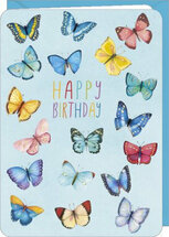 verjaardagskaart Mila - happy birthday - vlinders