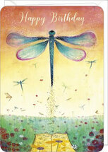 verjaardagskaart Jehanne Weyman - happy birthday - libelle