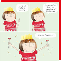 kerstkaart rosie made a thing - real meaning of christmas