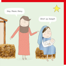 kerstkaart rosie made a thing - hay there mary