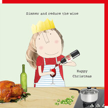 kerstkaart rosie made a thing - reduce wine happy christmas