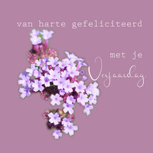 verjaardagskaart - van harte gefeliciteerd met je verjaardag - bloem