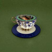 3D pop up wenskaart - a cup of tea - vos