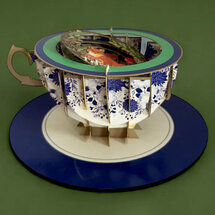 3D pop up wenskaart - a cup of tea - vos