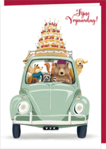 verjaardagskaart correspondances Rosie Hilyer - fijne verjaardag! - auto