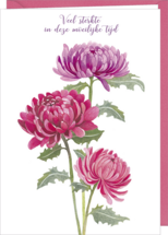 wenskaart correspondances - veel sterkte in deze moeilijke tijd - dahlia